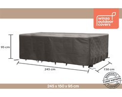 Winza Outdoor Covers - Premium - beschermhoes tuinset - tuinsethoes - Maat L - Afmeting : 245x150x95 cm - Met Pop-up Bobbin - 2 jaar garantie