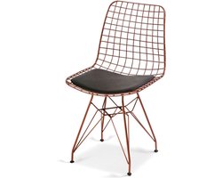 Wire Chair - eetkamerstoel Brons - 83x42x44 - designstoel - draadstoel