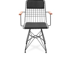 Wire Chair - eetkamerstoel zwart - 82x45x56 - designstoel - luxe draad stoel -