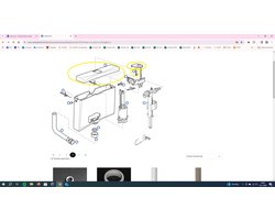 Wisa stortbak W 870 deksel + knop onderdelen spoelreservoir vervangen wit