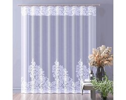 Wisan Bina jacquard vitrage Gordijn 300x 225 cm - Curtains - hoogwaardig jacquardgordijn- wit- 300 x 225 cm