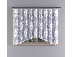 Wisan- Certisa- jacquard vitrage- 350 x max 160 cm- Curtains - Jacquardgordijnen- wit - 350 x 160 cm