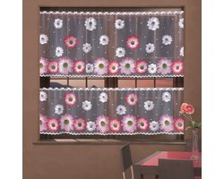 Wisan- Gerbera- jacquard vitrage Gordijn 300 x 70 cm - Curtains - Jacquardgordijnen- 300 x 70 cm
