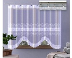 Wisan jacquard vitrage - Saskia Gordijn 300 x 160 cm - Curtains - Jacquardgordijnen- wit - 300 x 160 cm