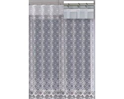 Wisan Lucky jacquard vitrage Gordijn 400 x 250 cm - Curtains - hoogwaardig jacquardgordijn- wit- 400 x 250 cm