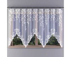 Wisan- Ostia - jacquard vitrage- Gordijn 350 x180 cm - Curtains - Jacquardgordijnen- wit- 350 x 180 cm