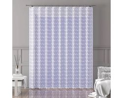 Wisan Werta jacquard vitrage Gordijn 300x 250 cm - Curtains - hoogwaardig jacquardgordijn- wit- 300 x 250 cm