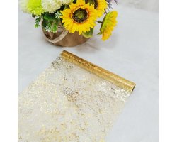 WiseGoods Luxe Glitter Tafelloper 28x500 - Tafel Loper - Woonaccessoires - Tafellopers - Decoratie Wonen - Woondecoratie - Goud