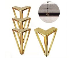 WiseGoods Luxe Hairpin Tafelpoten Set 4 Stuks - Stalen Meubelpoten - Meubelpoot Retro Design - Voor Tafel / Kast / Bureau - Goud