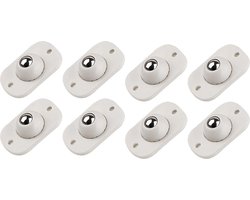 WiseGoods Luxe Meubelroller Set - Roller Meubel - Meubeltransporter - Klussen - Rollers Meubels - Meubelglijders - Wonen - 8st Wit