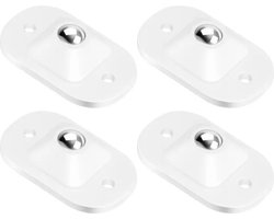 WiseGoods Luxe Mini Meubelwielen Zelfklevend - Meubelroller - 4 Wieltjes Voor Meubels - Meubel Wielen Kast - Woonaccessoires Wit
