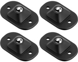 WiseGoods Luxe Mini Meubelwielen Zelfklevend - Meubelroller - 4 Wieltjes Voor Meubels - Meubel Wielen Kast - Woonaccessoires Zwart