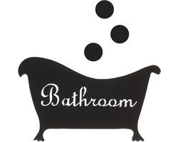 WiseGoods Luxe Muursticker Badkamer - Grappige Cadeaus - Woonaccessoires - Wand / Muur Decoratie - Decoratieve Accessoires - Zwart