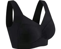 WiseGoods Luxe Naadloze BH Zonder Beugel - Sexy Beha - Ondergoed Dames - Sport Kleding - Kledij - Bra - Sportkleding - Zwart XXL
