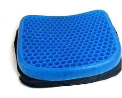 WiseGoods Luxe Orthopedisch Kussen - Gelkussen - Ergonomisch Zitkussen Auto - Vermindering Pijnklachten - Wasbare Hoes - 800Gram