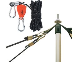 WiseGoods Luxe Touw Spanner - Koord Met Haak - Bindtouw Voor Tent / Luifel - Karabijnhaak - Outdoor - Kamperen - Tuin Accessoires