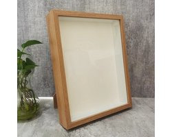 WiseGoods Premium 3D Fotolijst Bruin - Fotolijsten Hout 25 X 25 X 4.4CM - Diepe Lijst Voor Decoratie - Foto Lijst - Woondecoratie
