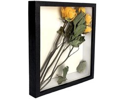 WiseGoods Premium 3D Fotolijst Zwart - Fotolijsten Hout 25 X 25 X 4.4CM - Diepe Lijst Voor Decoratie - Foto Lijst - Woondecoratie