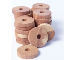 WiseGoods Premium Cederhout Anti Mot Hangers - Mottenval - Motten Hanger Set - Woonaccessoires - Accessoires Wonen - 10stk Hout
