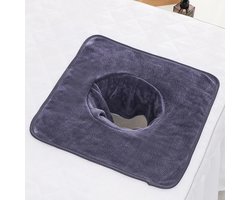 WiseGoods Premium Gezicht Handdoek Massagetafel - Spa Handdoeken - Behandeltafel Doek - Verzorging Accessoires - 35x35 Grijs