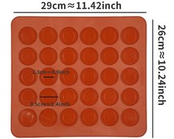 WiseGoods Premium Macaron Bakmat Van Siliconen Voor 30 Stuks - Bak Mat Oven En Vaatwasserbestendig - Bakken - Koken - Macarons