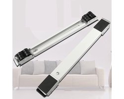 WiseGoods Premium Meubelrollers Set Van 2 - Verstelbare Meubelverplaatser Voor Wasmachine / Koelkast & Meubels - Anti Slip