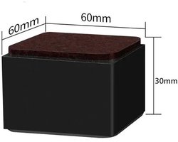 WiseGoods Premium Meubelverhogers Set Van 4 - Zelfklevend & Antislip - Zwart Voor Bank / Bed / Tafel - Verhoger Meubelpoten - 30mm