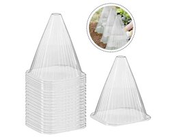 WiseGoods Premium Plantenstolp Set Van 20 - Plantencloche Bescherming - Plantenhoedje Klimaatkap - Beschermhoes Plant - Tuinieren
