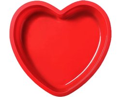 WiseGoods Premium Siliconen Mal Hart - Silicone Mallen - Valentijn Bakvorm Cake - Bakvormen Taart - Bakken & Koken - Cadeau - Rood
