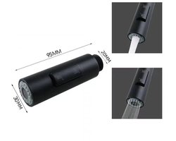 WiseGoods Premium Sproeikop Vervanging Keukenkraan - Handgreep Voor Uittrekbare Kraan - Kranen Keuken - Woonaccessoires - Zwart
