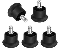 WiseGoods Premium Stoelpoten Bureaustoel - Meubelpoten Bureaustoelen - Meubelpoot Bureau Stoel - Kantoor Accessoires - Zwart 5stk