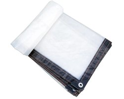 WiseGoods Premium Transparant Afdekzeil 3x3M - Waterdicht Zeil - Beschermzeil Voor Tuin / Balkon / Camping / Kas & Meubels