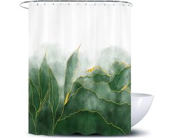 WiseGoods Premium Tropisch Douchegordijn 180x180 - Douchegordijnen - Douche Gordijn - Badkamer Gordijnen - Woonaccessoires