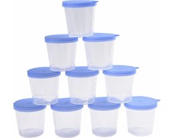 WiseGoods Premium Urine Potjes Steriel - Plas Container Anti Lek - Herbruikbaar - Zwangerschap - Bakjes - 10x40 ml - Transparant