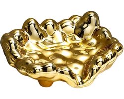 WiseGoods Premium Wolken Design Zeepbakje - Badkamer Accessoires - Zeep Bakje - Handzeep Bak - Cadeau - Woonaccessoires - Goud