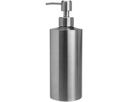 WiseGoods Premium Zeepdispenser 550ML - Luxe RVS Handzeep Pomp - Stijlvolle Zeeppomp In Zilver Grijs - Woonaccessoires Badkamer