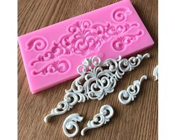 WiseGoods Professionele Siliconen Suikervorm - Taart Bakken - Fondant Vorm - Taart Versiering - Cupcakes Decoratie - Roze