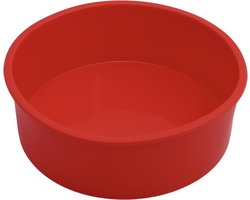 WiseGoods Ronde Taartvorm - Siliconen Cakevorm - Siliconen Bakvorm - Taarten Bakken - Rond - Ø 15.5 cm - Rood