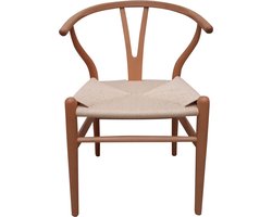 Wishbone stoel naturel - H. Wegner Y-stoel- Y - chair - Essenhout -Design stoel