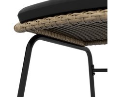 Wishdor - 3-Delige Rotan Tuinmeubelset - 2 Stoelen Met Armleuningen En Rond Tafeltje - Met Kussens - Geel