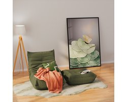 Wishdor Lazy Man Sofa Ergonomische Loungestoel Teddy Fleece Lichtgewicht Relaxstoel Voor Woonkamer Slaapkamer Kantoor