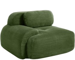Wishdor - Modulaire Hoekbank - Gebogen Armleuningen - Eenvoudig Ontwerp - Woonkamer - Ribstof - Groen