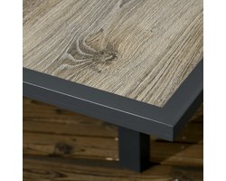 Wishdor - Tuin Eettafel - Uitschuifbaar - Rechthoekig - Voor Tuin Of Terras - Aluminium - Beige - 80/160 X 80 X 75 Cm