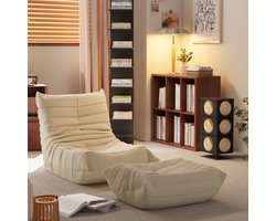 Wishdor Zitzak Loungestoel Teddy Fleece – Comfortabel en Lichtgewicht – Modern Design