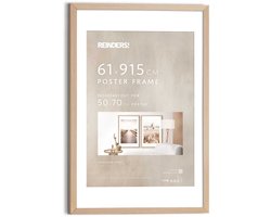 Wissellijst hout Poster 61x91,5 of 50x70 Beuken Hout - REINDERS