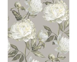 Wit bloemen behang Valentino