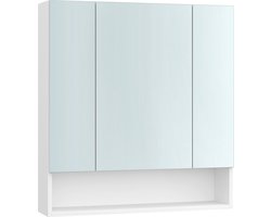 Wit en Groen Badkamermeubel - Opbergkast - Wastafelmeubel - Maximaliseer de ruimte - 16,5 x 70 x 75 cm