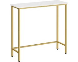 Wit-gouden consoletafel - slank metalen frame voor kleine ruimtes