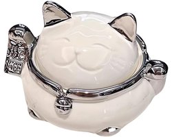 Wit-Hoogwaardige Moderne Asbak met Deksel - Stofdicht & Elegant voor Thuis & Woonkamer-asbak voor buiten-Belle's product