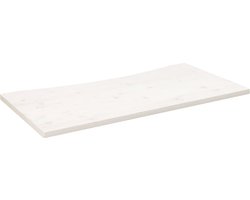 Wit massief grenenhouten bureaublad 100x60 cm Bureaublad - Bureaubladen - Tafelblad - Vervangend Tafelblad